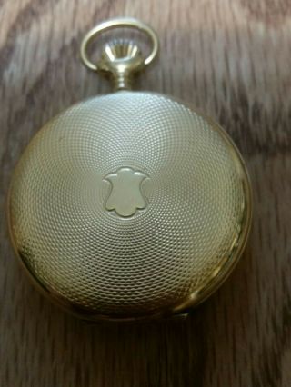Wakmann Vintage Pocket Watch With Cover,  Gold Plated,  Keeps Time,  45 Millimeters