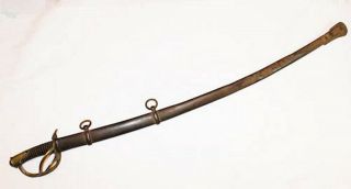 1840 Us Civil War C&j Wrist Breaker Sword With Scabbard