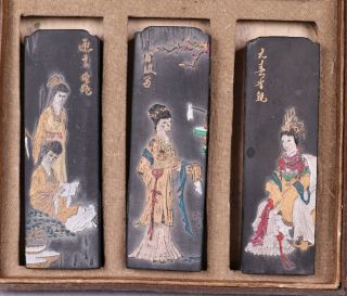 Vintage 20th Century Boxed Set of Chinese Inksticks 3