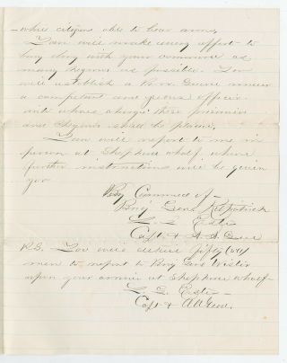 Hugh Judson Kilpatrick Civil War Document Ordering Cavalry to Move on West Point 2