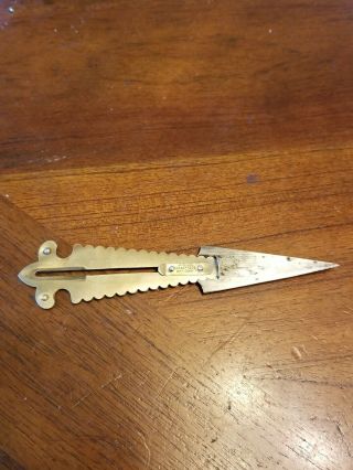 Antique Rare D.  M.  Co Doolittle Buttonhole Cutter Knife Sewing Pat.  Sept 3,  1872