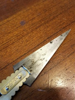 Antique RARE D.  M.  Co Doolittle Buttonhole Cutter Knife Sewing PAT.  SEPT 3,  1872 2