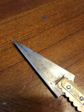 Antique RARE D.  M.  Co Doolittle Buttonhole Cutter Knife Sewing PAT.  SEPT 3,  1872 6