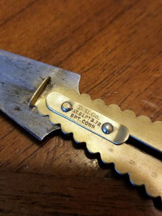 Antique RARE D.  M.  Co Doolittle Buttonhole Cutter Knife Sewing PAT.  SEPT 3,  1872 8