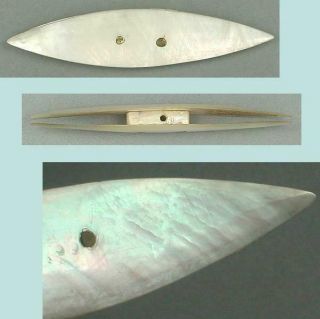 Antique Mother Of Pearl Tatting Shuttle French Circa 1870