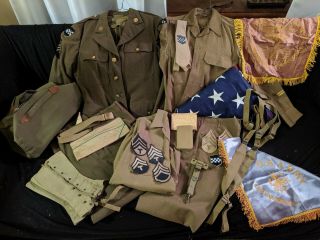 Wwii Us Army Dress Uniform 99th Infantry Jacket Pants Hat Tie,  Many