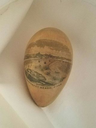 Antique Mauchline Thimble Egg Nantasket Beach Mass.