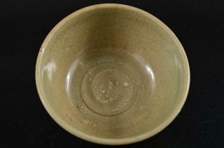 S6386: Chinese Pottery Celadon TEA BOWL Green tea tool Tea Ceremony 4