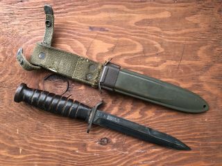 Wwii Us Army Airborne M3 Utica Blade Marked Fighting Knife