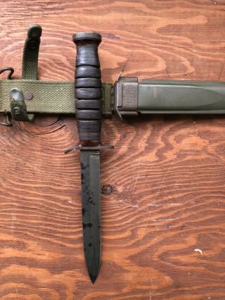 WWII US ARMY Airborne M3 Imperial Guard Marked Fighting Knife 5