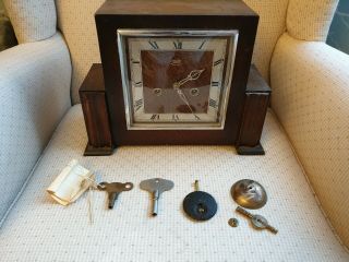 Vintage Smith’s Enfield Chime Mantel Clock,  Spares,  Ref A14