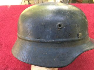 German Q68 3140 9 Wwii Ww2 Helmet Late War