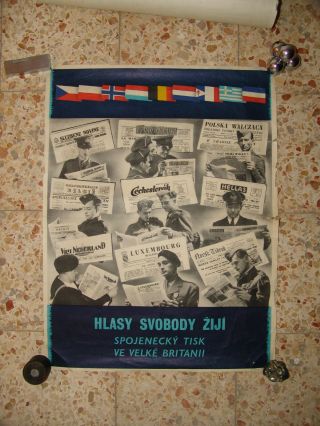 Ww2 1941 Poster,  Propaganda Exilový Tisk,  Tištěno V Anglii,  Czechoslovakia