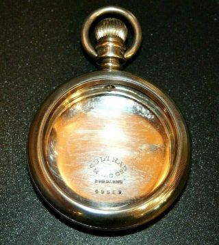 Antique Large Sterling Silver Pocket Watch Case W/ Glass & Inner Hinged Bezel 1