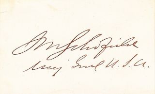 John M.  Schofield Signed Card,  Atlanta Campaign,  Battles Of Franklin,  Nashville