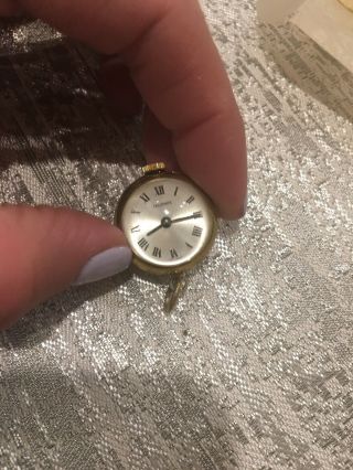 Vintage Chronos Glass Ball Pocket Watch Antique Brass No Chain 042211