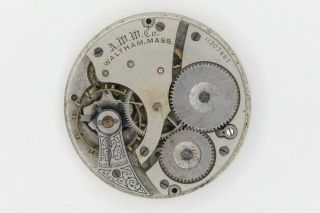 Waltham Grade 610 Pocket Watch Movement 16s 7j Model Parts/repair Sn 11207487