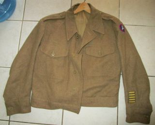 1943 Us Army Enlisted Ike Jacket British Made,  3rd Army Patch