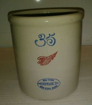 Red Wing Stoneware Crock 35 (measures Almost 5.  5 Inches Tall)