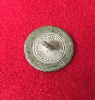 Dug Civil War Confederate Relic Flat Button Crown Cs Line Cold Harbor Va