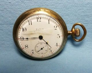 1893 Elgin Pocket Watch,  17j,  Size 18s,  Gold - Filled Case 25 Years
