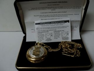 Montana Silver Smith (usaf) Pocket Watch Battery/ And A Chain