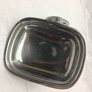 Vintage Nickel Plate Brass Soap Dish Wall Mount 7