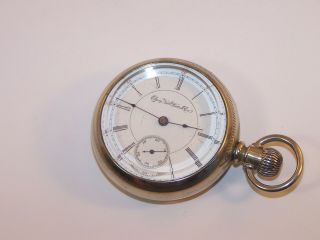 1895 Elgin 18s 15 Jewel 82 Oresilver Lever Set Pocket Watch 3