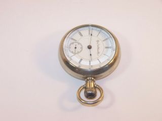 1895 Elgin 18s 15 Jewel 82 Oresilver Lever Set Pocket Watch 4