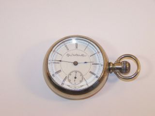 1895 Elgin 18s 15 Jewel 82 Oresilver Lever Set Pocket Watch 5