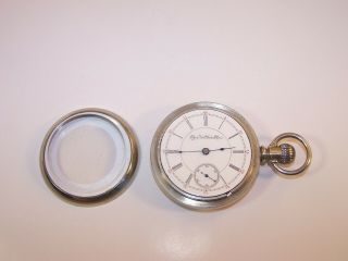 1895 Elgin 18s 15 Jewel 82 Oresilver Lever Set Pocket Watch 7