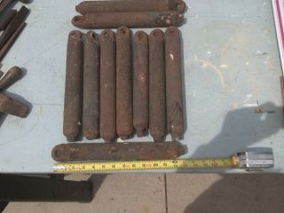 10 Window Weights.  6 1/4 To 7 Lbs.  13 Inches Long.  Over 100 Years Old