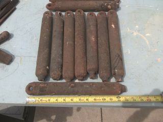 10 WINDOW WEIGHTS.  6 1/4 TO 7 LBS.  13 INCHES LONG.  OVER 100 YEARS OLD 2