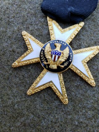 Civil war US Mourning Medal Enameled 3