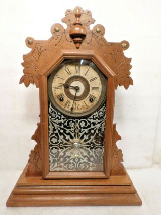 Ingraham Parlor Clock Case With Sessions 8 Day Striking Movement