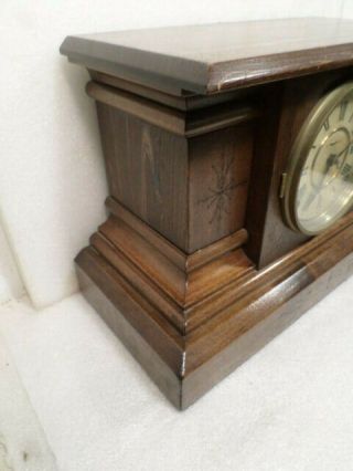 Most Unusual Wood Finish 8 Day Ingraham ' Reverie ' Striking Mantle Clock - - 1885 4