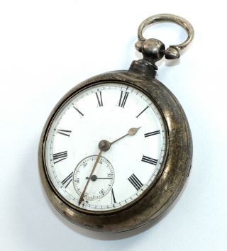 English Fusee Pair Case Pocket Watch - 48mm Sterling Silver Case Dh748