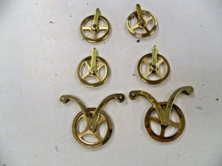 6 Brass Grandfather Clock Weight Pullys