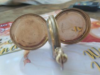 Qg2: 1890 Vintage 6 Sz Flip Open Waltham Gold Filled Pocket Watch Hunting Case