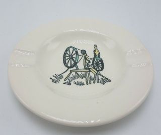 Vintage Cigar Ashtray Collectible Weaving Spinning Wheel Porcelain Hand Painted