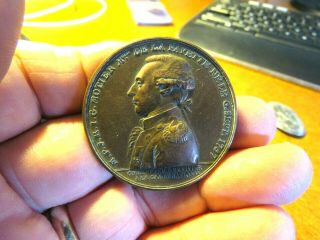 1789 Bronze Medal Gilbert Du Motier,  Marquis De Lafayette 1757 - 1834