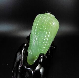 Natural Hand - carved Chinese Jade sculpture hand player weight 130g corn hp018 2