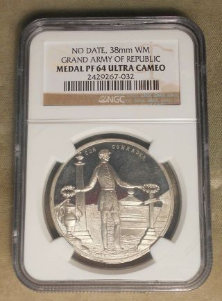 Gar Grand Army Of The Republic Our Comrades Cemetery Urns Ngc Ms64 Ultra Cameo