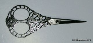 Bartolomeo Terzano Antique Steel Filigree Scissors - Italian Circa 1870 - 90