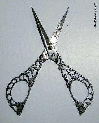 Bartolomeo Terzano Antique Steel Filigree Scissors - Italian Circa 1870 - 90 3