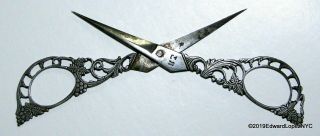 Bartolomeo Terzano Antique Steel Filigree Scissors - Italian Circa 1870 - 90 4