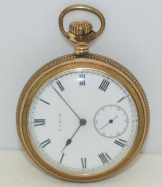 Vintage Elgin Pocket Watch 16s 7j Gr 292 Model 6 C.  1915 Cornell Ygf 20 - Year Case