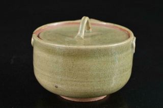 S6179: Japanese Mushiake - ware Green glaze TEA POT Houhin Kyusu Sencha 4