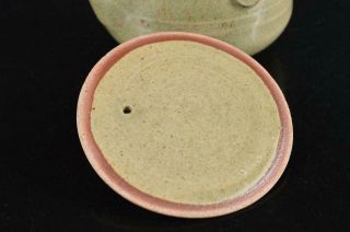 S6179: Japanese Mushiake - ware Green glaze TEA POT Houhin Kyusu Sencha 6