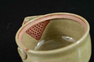 S6179: Japanese Mushiake - ware Green glaze TEA POT Houhin Kyusu Sencha 7